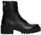 Tommy Hilfiger Donna Stivali Mezza Gamba Chic Mid Heel Leather Lace-Up con Tacco, Nero (Black), 36