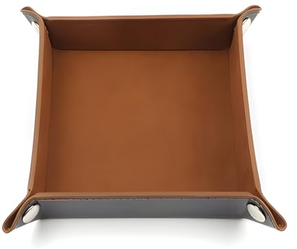 ZXUPOI Bandeja Dados Cuero PU y Terciopelo Tablero Dados Plegable para DND RPG Juegos de Mesa
