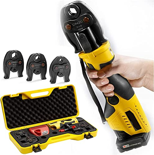 cable crimping tool Battery Powered Cable Crimping Tool, Compact Copper Tube Crimper Propress Kit,for Copper Pipe Diameter From 16 To 28.6mm,Stainless Steel Cable Cutter (Color : Seriesi) (Seriesii)