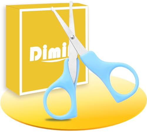 Dimiff Nagelschere Kinder, Edelstahl-Nagelschere Baby, Kindernagelschere mit Gebogenen Klingen und Abgerundeten Spitzen, Babynagelschere, Babyschere für Neugeborene ab 0 Monaten