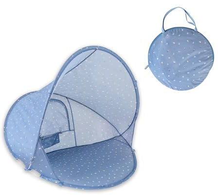 Monnëka Tente de Plage et Jardin pour Bébés et Enfants | Abri de Plage à Protection Solaire Anti-UV UPF 50+ | Parasol Pop Up Facile à Installer et à Transporter | Fishes