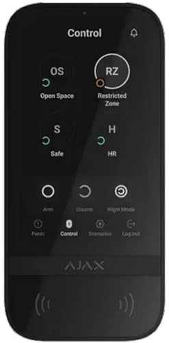 Generic Ajax Keypad Touchscreeen Jeweller Wireless Wireless Touch-Screen zur Steuerung eines Ajax-Systems Schwarz 58454.148.BL1