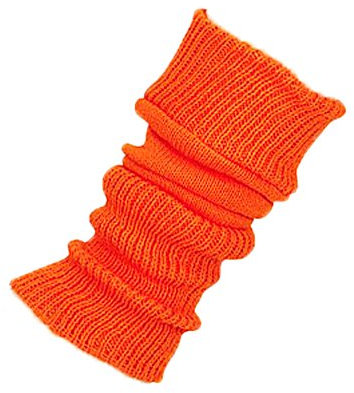 ANZEE Leg Warmers for Kids Stay Warm and Stylish, Kids's Knitted Ankle Warmers 80s Party Dance Sports Yoga Accessories & Ice Skating (Orang)