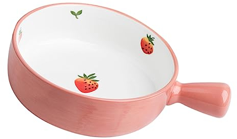 Cabilock Cuisson Au Bol Bols à Mélanger En Céramique Bols De Nouilles Bol à Dessert De Cuisine Gâteau En Céramique Bols à Soupe En Verre Bol à Soupe Avec Anse Oignons Saladier Rose Un Verre