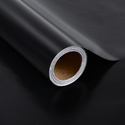 Iioscre Geschenkpapier, schwarze Geschenkpapierrolle, mattes Metall, einfarbig, Geschenkpapier für Geburtstag, Weihnachten, Hochzeit, Babyparty, Muttertag, Vatertag, 43 cm x 100 cm