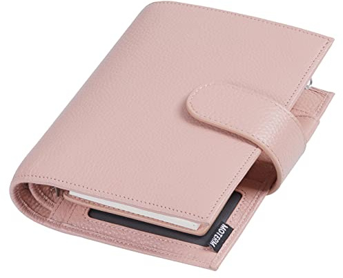 Moterm Pocket Versa - Kombination aus Taschengröße Binder Planner und Geldbörse.(Kiesel-Staubrose,19mm Ring)