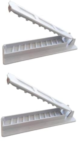 QuirkyLiving 2Pcs Kebab Maker BBQ Meat Skewer Machine Reusable for Kebab Press Maker Barbecue for Kitchen Grill Accessories White