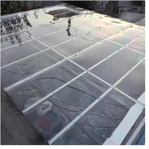 AFGZQ Plaque Toiture Polycarbonate Transparent, Panneaux Serre Transparents Isolation Étanche Pluie, for Serres, Pergolas, Facile Plier Et Couper, sur Mesure (Size : 4X 32.8ft)