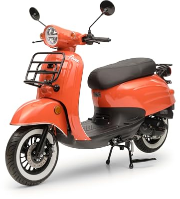 Motorroller 50 ccm Burnout Luna Feuerrot 45 km/h