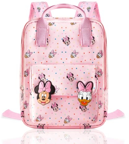 GUBOOM Minnie Rucksack Kindergarten Mädchen, Minnie Kinderrucksäcke, Minnie Rucksack Kinder, Minnie Cartoon Einstellbare Kinderrucksäcke, Süßer Mädchenrucksack, Geschenke für Kinder