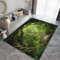 Nature Paysage Forêt Tropicale Tapis de Salon 80x150cm, Doux Antidérapant Lavable en Machine Tapis, Poil Ras Vintage Tapis pour Chambre, Salle à Manger, Bureau Vert