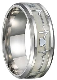 WOFASHPURET 1Stk Fingerstimmungsring edelstahlring damenringe rings for men mens rings couple rings Fingerring der Freundin ringd Liebe Fingerringe Unisex-Fingerring Stilvoller Ring