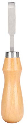 French Leather Cutting Knife with Wide Edge, Paring and Trimming Knife Leather Craft Tool