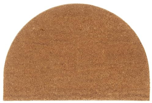 Xichuzi Fußmatte Natur Halbrund 60x90 cm Kokosfaser Getuftet, Schmutzfangmatte, Fußabtreter, Schuhmatte, Türmatte, Türvorleger, Aussenbereich, Eingangsteppich - 155564