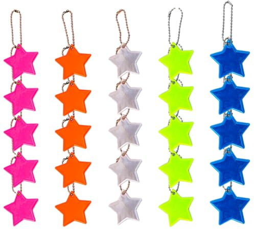 20 pendentifs réfléchissants de sécurité, pendentifs réfléchissants pour enfants, adaptés aux porte-clés, sacs à dos, course à pied