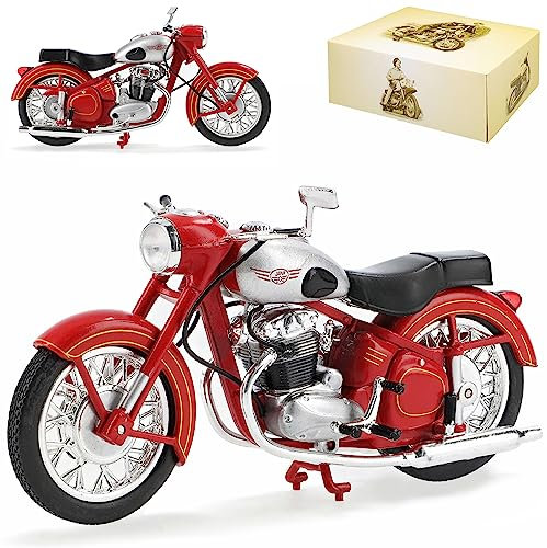 Ixo Jawa 500 Rot Braun DDR Atlas Collection 1/24 Modellcarsonline Modell Motorrad mit individiuellem Wunschkennzeichen