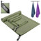 Vikcvcsc Mikrofaser Handtuch 4er Set-180x80cm Microfaser Badetuch Groß+2er 80x40cm Sporthandtuch+40x30cm Handtücher, Reisehandtuch Schnelltrocknend für Fitness Strand-Microfaser Handtücher Armeegrün