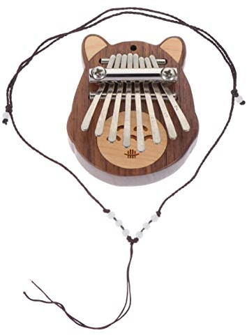 JOINPAYA Kleiner Kalimba Daumenklavier 8-ton Holz Stahl Klang für Anfänger Musikspielzeug