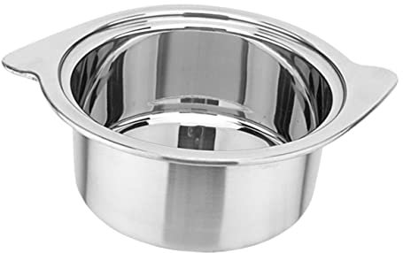 NAMOARLY Hotpot Pot Pentola Per Stufato Monodose in Acciaio Inox Facile Da Usare Colore Argento