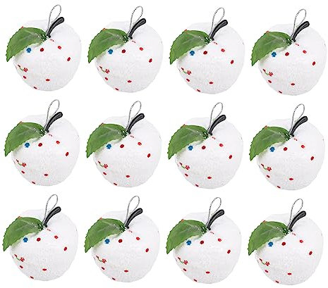 Cabilock 1 Juego Manzana De Navidad Guirnalda Felpa Adornos Navideños Baratos Colgantes Navideños Ornamento del Árbol De Navidad Suministros De Fiesta De Navidad Espuma 12 Piezas