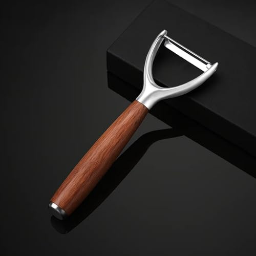 ELUBLU SparschäLer Premium 304 Edelstahl Upgrade, GemüSeschäLer Multifunktionaler KartoffelschäLer Mit Echtholzgriff, Ultrascharfe, Robuste Klinge, Ergonomischem Und Rutschfestem Griff (Type Y)