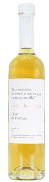 JUSTINA DE LIEBANA Licor de Hierbas Gourmet, Bebida Artesanal con Aguardiente de Orujo y Té del Puerto, 30% Vol., 50 cl, Sabor Herbáceo y Frutal con Notas de Té Verde y Camomila