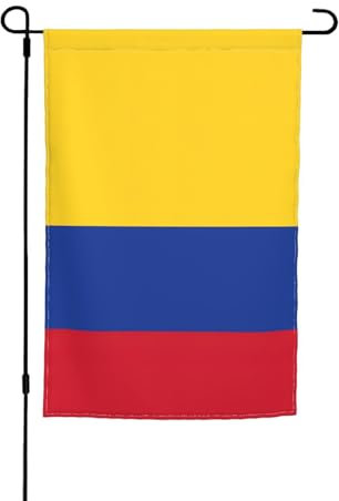 Bandera de Colombia con diseño de bandera de Colombia, para todas las estaciones, decoración al aire libre, patio, porche, bandera fácil de instalar