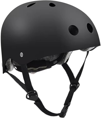 Ease Skaterhelm Fahrradhelm, Skateboarding Helm, Atmungsaktiv, Sicherheit, leicht Radhelm mit Verstellbarer Kinnriemen für Fahrrad Skateboard Scooter BMX Kind Erwachsene