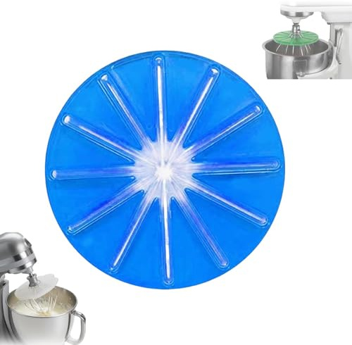 1PCS Round Stand Mixer Wiper, Anti-Splatter Baffle for 6-Wire Whisks, Stand Mixer Whisk Scraper for Kitchen Gadget 4.5qt 5qt Tilt-Head Mixers, Mixer Accessories, Easy Cleaning (Blue)