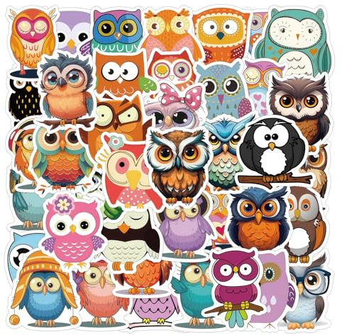 Bubaxuce Kechup Eule Aufkleber Für Kinder Jugendliche 120 Stück Süße Tier Eule Aufkleber Für Wasserflaschen Laptop Scrapbook Wasserfeste Vinyl Aufkleber Kawaii Aufkleber