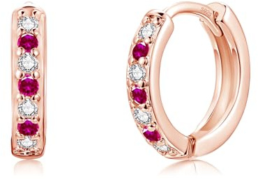Josfeva Sterling Silver Hoop Earrings for Girls, Huggie Earrings Silver 925 | Sleeper Earring Hypoallergenic with White/Aquamarine/Rose/Pink/Purple/Sapphire/Green Zirconia, Kids Gift with Birthdays Box
