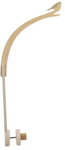 Babywiegen-Mobile-Arm in Vogelform, höhenverstellbarer Holzmobile-Aufhänger, stabiler dreieckiger Stand für die Wiege, hält Mobile und Baldachin, multifunktionaler Baby-Mobile-Halt