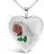 Alexander Castle 925 Sterling Silver Locket Necklace for Women - Girls 2 Photo Locket - 20mm x 20mm Rose Heart Locket with 18 Silver Chain & Jewellery Gift Box