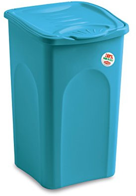 Stefanplast Wäschebehälter aus der Reihe „Primavera“, intensives Türkis, 25 Liter, Plastik, Intense Turquoise, 50 l