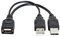 chenyang USB 2.0 Y Splitterkabel USB 2.0 Buchse auf Stecker Daten Ladekabel Verlängerungskabel mit zusätzlichem Stromversorgungsanschluss