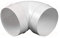 MKK Rundrohr Bogen 90° Grad Lüftungsrohr Ø 125 mm Abluft Zuluft Rohr Kanal PVC Verbinder