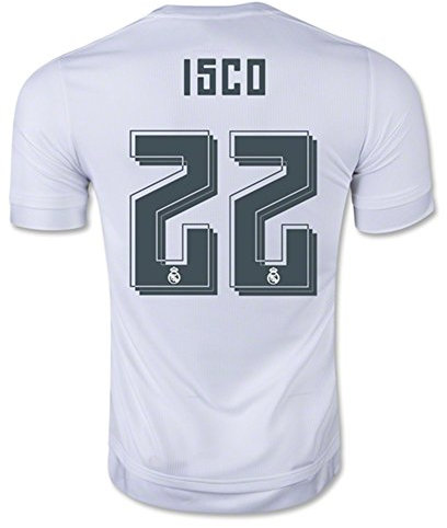 2016 UEFA Champions League Real Madrid CF 22 Isco Home Football Soccer Jersey In White