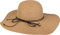 styleBREAKER Damen Strohhut mit schmalem Band und Schleife, Sonnenhut, Schlapphut, Sommerhut, Hut 04025012, Farbe:Braun