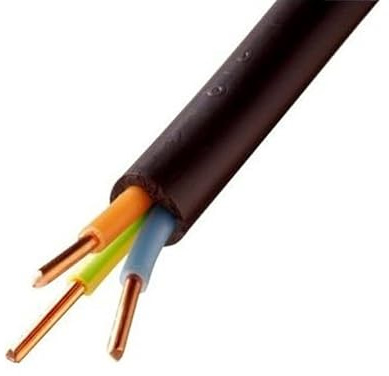 CONECTICPLUS Bobine de câble électrique Rigide 3x2.5 mm_ R2V 100 mètres Noire