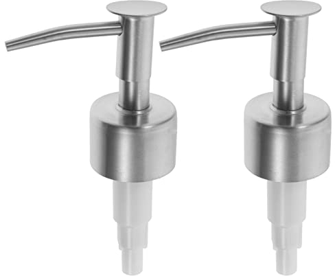 Hemobllo Seife und Lotion Ersatzpumpe Seifenspender Deckel Edelstahl für Flasche - 2St