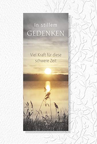 KE - Beileidskarte mit Umschlag, Anteilnahme-Karte für Trauerfälle, DIN B6 Klapp-Karte für Beerdigungen, Gruß-Karte mit hohem Suchvolumen - Motiv: See