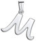 Amberta 925 Sterling Silber Anhänger - Personalisierte Charm Buchstaben für Damen und Männer - Symbole Kombinieren - Stil M