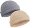 SATINIOR Trawler Beanie Watch Hat Roll-Up Edge Skullcap Fisherman Beanie für Damen, Beige, Hellgrau, About 28 cm/ 11 inches