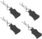 Tbest RC Karosserieklammern Bent Springy R Pins, 1/8 1/10 1/12 RC Karosserieklammern R Pins + Befestigungsklammer Set Modell Bent Karosserieklammer Zubehör(Schwarz