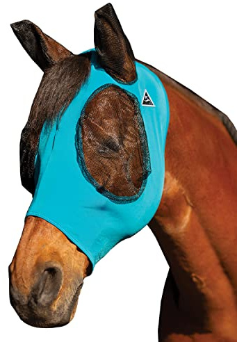 Professional`S Choice Comfort Fit Fliegenmaske Fliegenohren Fliegenhalfter Pacificblue Warmblood