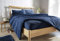 Olivia Rocco, Lenzuolo con angoli in pile Teddy, extra profondo, comodo, caldo, soffice, blu navy, matrimoniale