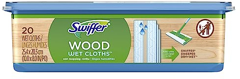 Swiffer Heavy Duty Mop Wet Multi-Surface Cloth Refills for Floor Mopping and Cleaning, Hardwood Floor Cleaner, 20 count