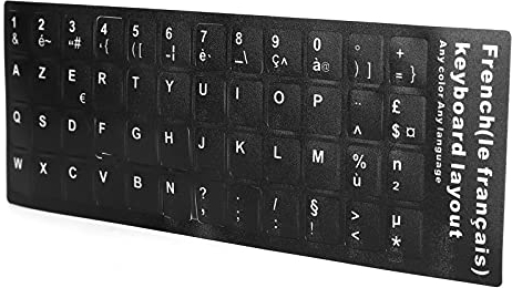 Annadue Französisch Computer Tastatur Aufkleber, Ersatz Tastatur Sticker, Bequem zu Kleben und zu Entfernen, Speziell für die Französische Sprache Entwickelt