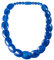 ZAVANA 60 cm lange marineblaue Statement-Halskette für Damen, Handgemachte Boho Chic Chunky Halskette für Frauen in Blau, eleganter blauer Bohème-Modeschmuck