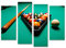Bild auf Leinwand Billard Tisch Billardkugeln Snooker Wandbild Poster Kunstdruck Bilder